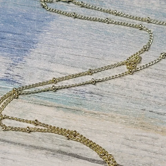 Gold Necklace with Red Leaf Pendant - Picture 3 of 7